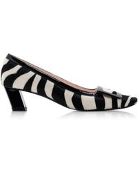 Roger Vivier - Belle Vivier Patent Leather-trimmed Pony Hair Pumps - Lyst