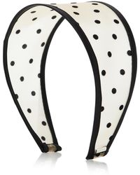Lelet - Giselle Polka-Dot Mesh Wide Headband - Lyst