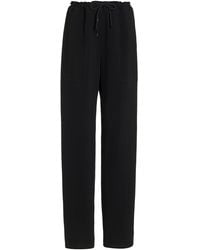 The Row - Bonnette Drawstring Wool-blend Straight-leg Pants - Lyst