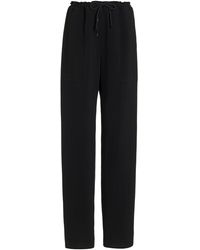 The Row - Bonnette Drawstring Wool-blend Straight-leg Pants - Lyst