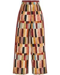 ALÉMAIS - Marjorelle Linen-Silk Wide-Leg Pants - Lyst