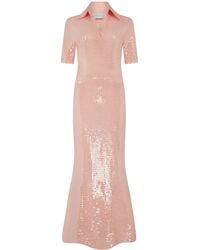 Conner Ives - Exclusive La Isla Sequined Jersey Maxi Polo Dress - Lyst