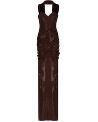 The New Arrivals Ilkyaz Ozel - Samsara Ruched Jersey Maxi Dress - Lyst