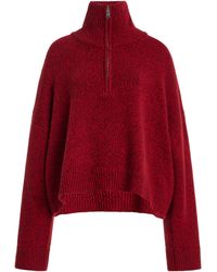 FRAME - The Half Zip Marled Wool Sweater - Lyst