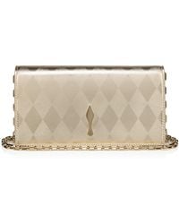 Christian Louboutin - Bettina Metallic Leather Clutch - Lyst