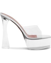 AMINA MUADDI - Dalida Pvc Platform Mules - Lyst
