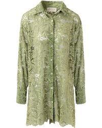 La Fuori - Sage Seduction Embroidered Shirt - Lyst