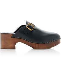 Golden Goose - Buckle-detailed Leather Clogs - Lyst