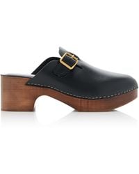 Golden Goose - Buckle-detailed Leather Clogs - Lyst