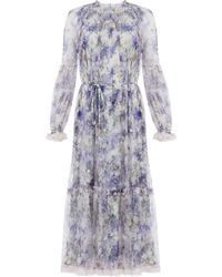 Needle & Thread Lilacs Ditsy Ballerina Dress - Purple