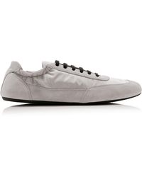 Prada - Collapse Suede-Trimmed Re-Nylon Sneakers - Lyst