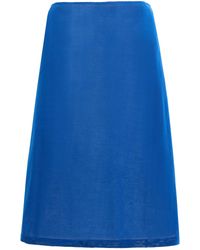 Ziah - Cotton-Blend Sheet Knit Midi Skirt - Lyst
