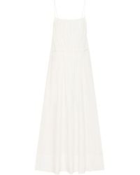 St. Agni - Drawstring-detailed Cotton Maxi Dress - Lyst