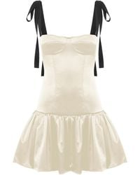 Anna October - Patrice Bustier Satin Mini Dress - Lyst