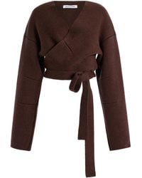 AISLING CAMPS - Wool Wrap Jacket - Lyst