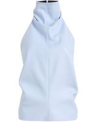 KHAITE - Rone Plonge Leather Top - Lyst
