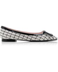 Roger Vivier - Gommettine Patent Leather-trimmed Tweed Flats - Lyst