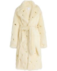 Bottega Veneta - Embellished Shearling Coat - Lyst