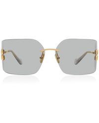 Miu Miu - Runway Rimless Square-frame Metal Sunglasses - Lyst