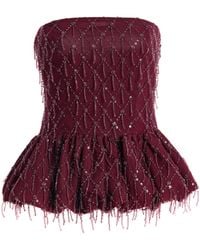 ROTATE BIRGER CHRISTENSEN - Bubble Sequined Top - Lyst