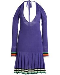 Christopher John Rogers - Exclusive Riviera Cold-shoulder Ribbed-knit Mini Dress - Lyst