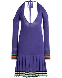 Christopher John Rogers - Exclusive Riviera Cold-shoulder Ribbed-knit Mini Dress - Lyst