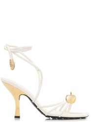 Bottega Veneta - Adam Lace-up Leather Sandals - Lyst