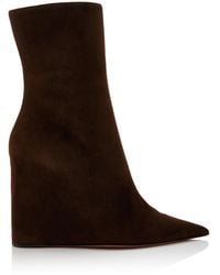 AMINA MUADDI - Pernille Suede Ankle Boots - Lyst