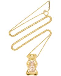 Lauren X Khoo Gummy Bear 18k Gold Diamond Necklace - Metallic
