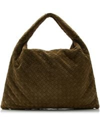 Bottega Veneta - Large Hop Intrecciato Suede Bag - Lyst