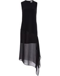 Michael Kors - Skirt-Veiled Stretch-Wool Crepe Midi Dress - Lyst