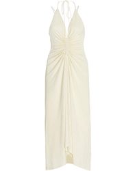 Significant Other Sassari Ruched Jersey Midi Dress - Natural