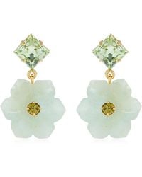Jennifer Behr - Midori 18K-Plated Crystal Earrings - Lyst