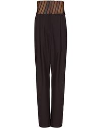 Alaïa - Belted Wool Straight-Leg Pants - Lyst