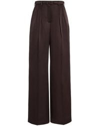 Gabriela Hearst - Vargas Pleated Silk Wide-Leg Pants - Lyst