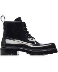 Bottega Veneta - Lace-Up Rubber Ankle Boots - Lyst