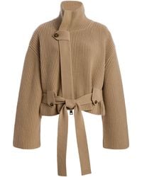 Brandon Maxwell - The Neal Belted Recycled-Cashmere-Blend Sweater - Lyst