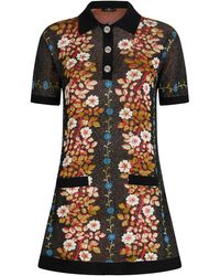 Etro - Printed Knitted Mini Dress - Lyst