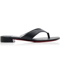 Christian Louboutin - Sweet Janetonga Leather Thong Sandals - Lyst