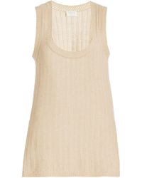 Posse - Exclusive Dylan Ribbed Knit Cotton-blend Tank Top - Lyst