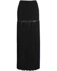 Michael Kors - Tassel-Detailed Wool Gabardine Midi Skirt - Lyst