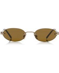 Miu Miu - Round-Frame Metal Sunglasses - Lyst