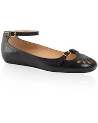 Chloé - Misty Leather Ballet Flats - Lyst