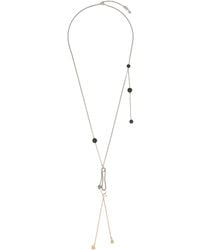 Lemaire - Thistle Brass And Onyx Necklace - Lyst