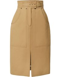 Carolina Herrera - Cotton Midi Pencil Skirt - Lyst