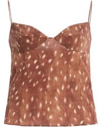 St. Agni - Fawn Printed Crepe Cami Top Exclusive - Lyst