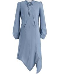 Lemaire - Creased Bias Twill Midi Dress - Lyst