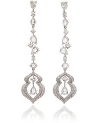 Harakh - Haveli 18k White Gold Diamond Earrings - Lyst