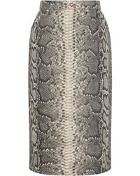 Gabriela Hearst - Adalaide Snake-Printed Denim Midi Skirt - Lyst