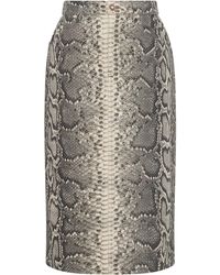 Gabriela Hearst - Adalaide Snake-Printed Denim Midi Skirt - Lyst
